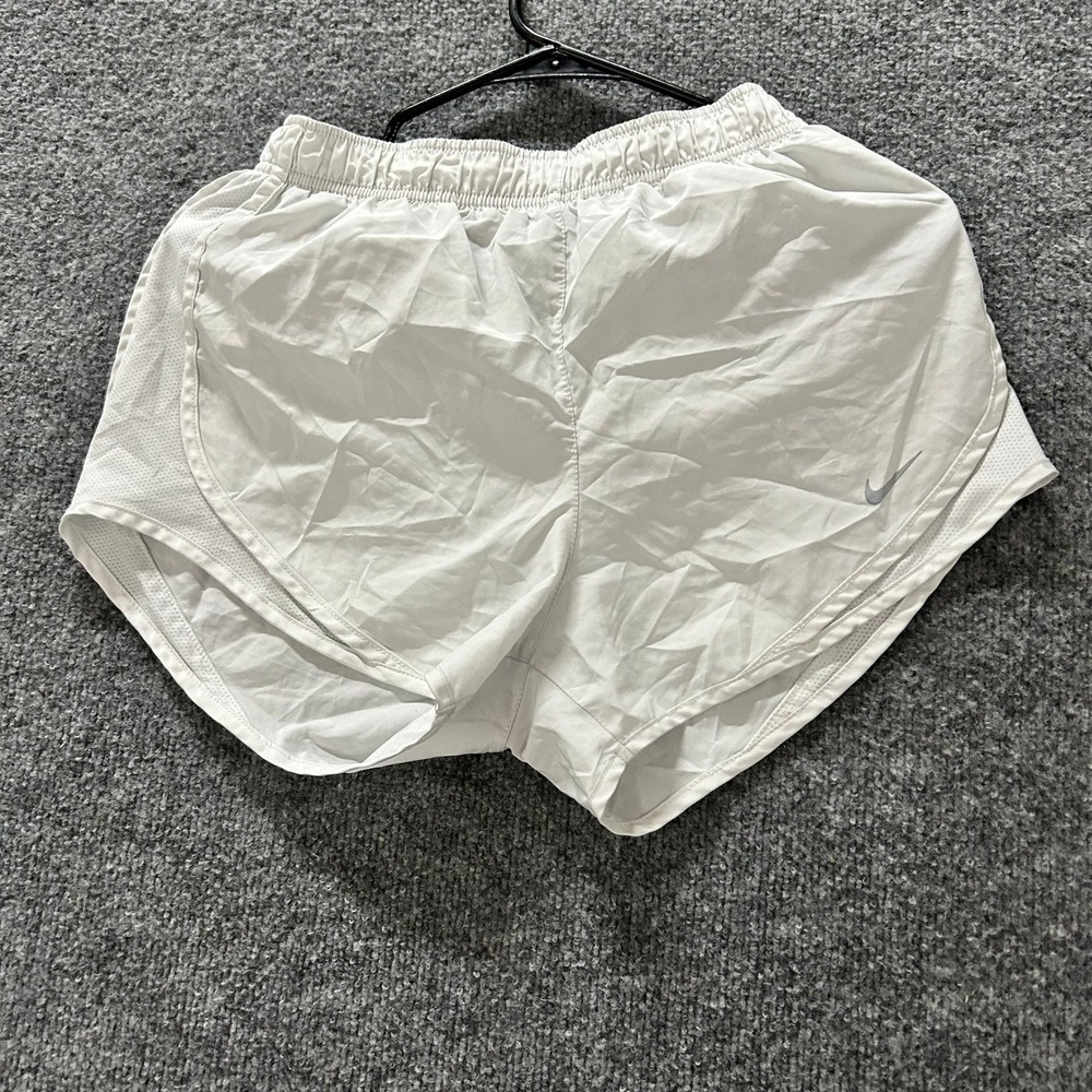 Nike Shorts Womens Size S White Dri-Fit Running Athletic Mesh Breathable Active